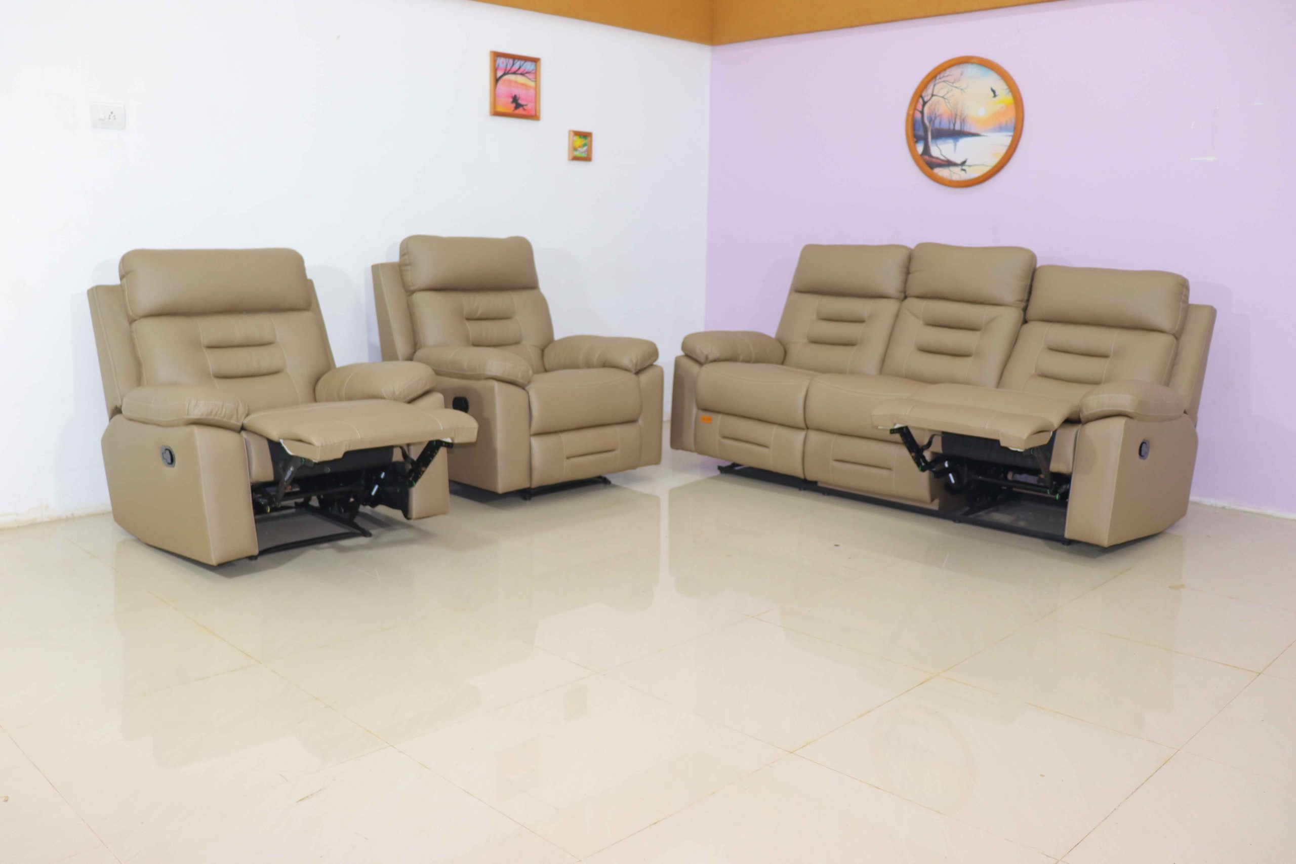 LuxeBlend Fabric Lounge Sofa