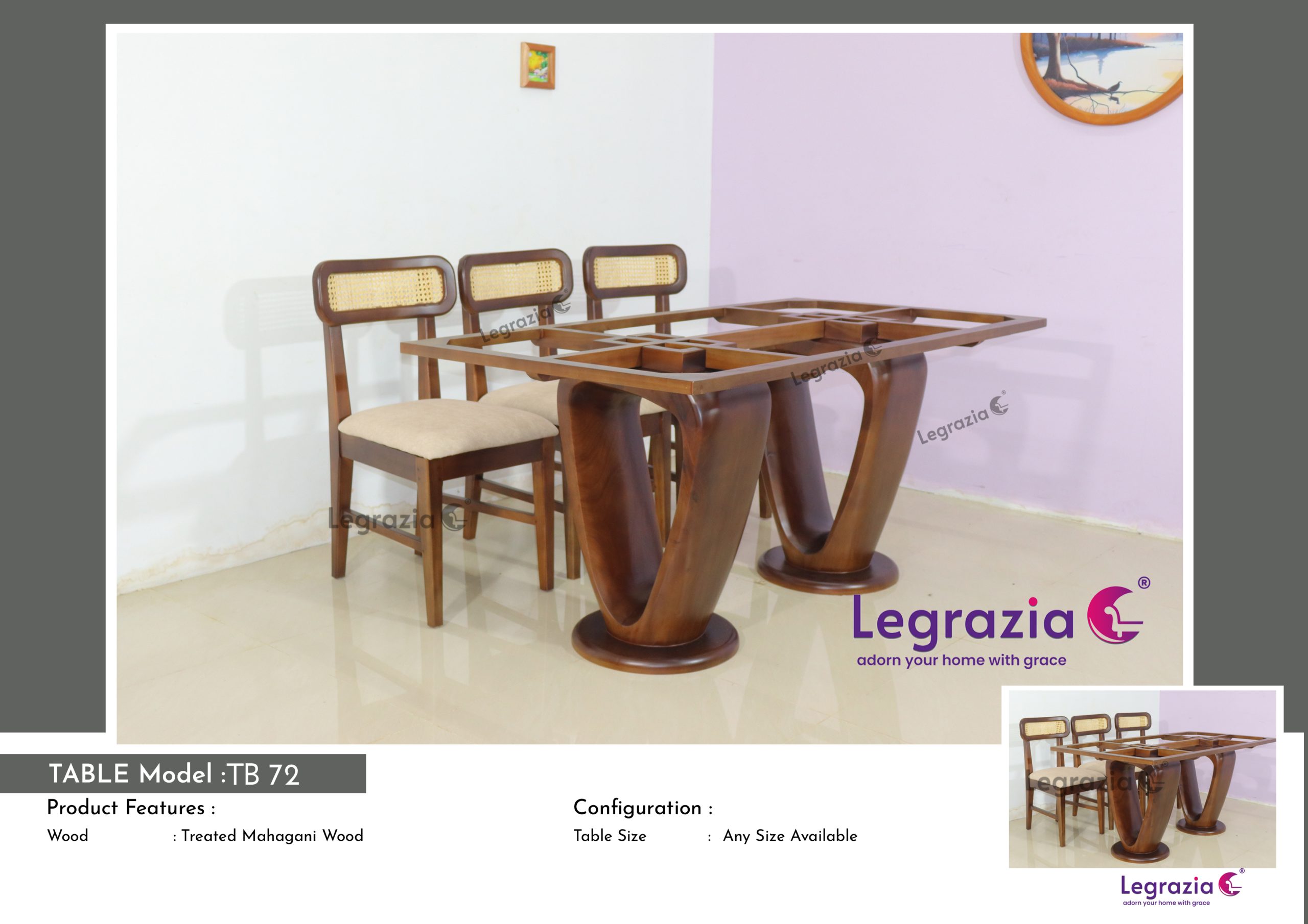 Elegant Mahogany Dining Set
